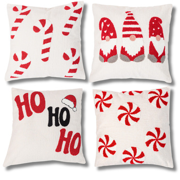 ZESTAW ŚWIĄTECZNYCH POSZEWEK UROCZE NA ŚWIĘTA 45X45 CM 4 SZT. MORAJ