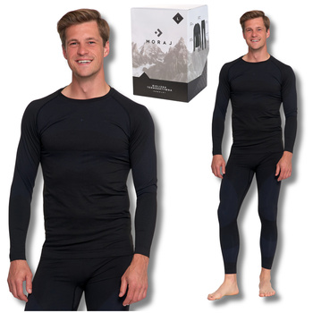 BIELIZNA TERMOAKTYWNA MĘSKA KOMPLET ODZIEŻ NA ZIMĘ CIEPŁA THERMO MORAJ