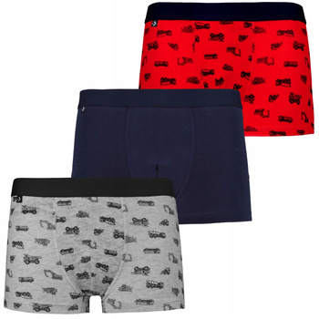 Bokserki Chłopięce Majtki Dopasowane Bawełniane Auta MORAJ 3-PAK 