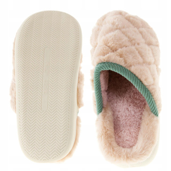 Kapcie Wsuwane Damskie Klapki Domowe Puchate Miękkie Wygodne MORAJ 