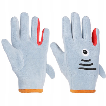 Ciepłe Rękawiczki Dziecięce Pięciopalczaste Kolorowe Rekiny MORAJ 