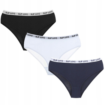 Figi damskie bawełniane bikini 3 pak MORAJ 