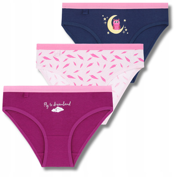 Majtki Dziecięce Klasyczne Figi Dziewczęce Wygodne Urocze 3-pary MORAJ 