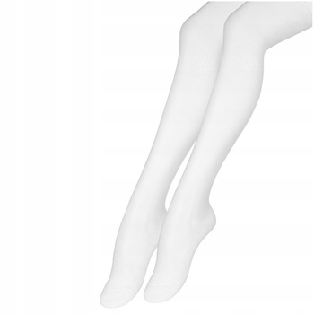 Białe RAJSTOPY DZIECIĘCE Bawełniane Miękkie Wygodne Grubsze MORAJ 