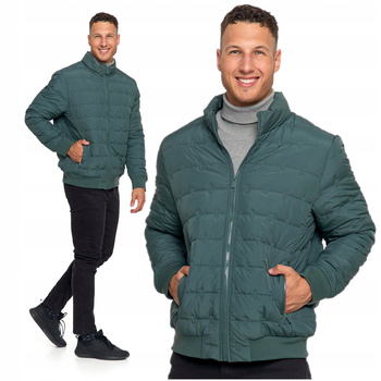 Kurtka Męska Pikowana Bez Kaptura Modna Klasyczna z Ściągaczami MORAJ 