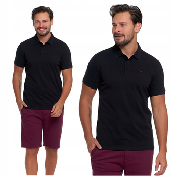 Elegancka Polówka Polo Męskie Koszulka T-Shirt z Krótkim Rękawem MORAJ 
