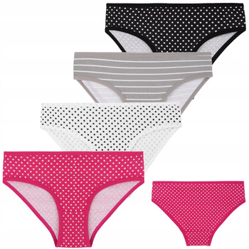 Figi Dziewczęce Majtki Dziecięce Bawełniane Kolorowe MORAJ 4-PAK 