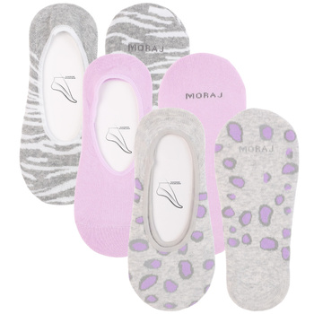 NISKIE SKARPETKI DAMSKIE STOPKI BALERINY SKARPETY PANTERKA MORAJ 3PAR