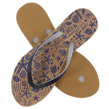 MORAJ Klapki Japonki Damskie Brokatowy Pasek