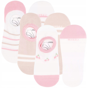 Stopki Damskie MORAJ Skarpetki Balerinki Niskie Skarpety 3-PAK 