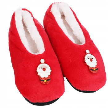 Świąteczne Bambosze Kapcie Domowe z ABS Miękkie Papcie PREZENT MORAJ 