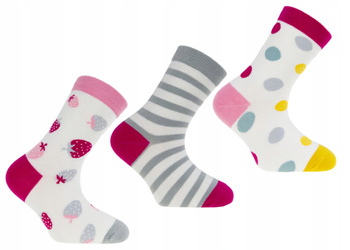 Skarpetki Dziecięce ZA KOSTKĘ Wysokie Kolorowe Urocze MORAJ 3 pary 