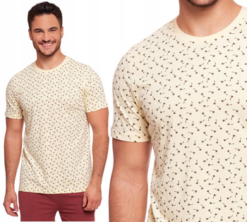 T-Shirt Męski Klasyczny Bawełniany Krótki Rękaw Okrągły Dekolt MORAJ 