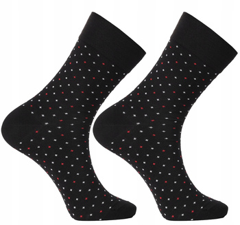 SKARPETKI MĘSKIE Wysokie Garniturowe Ciemne Delikatny Wzór 1 para MORAJ 