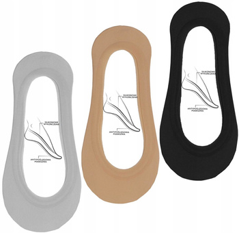 Moraj Stopki Balerinki z Silikonem  3-pary