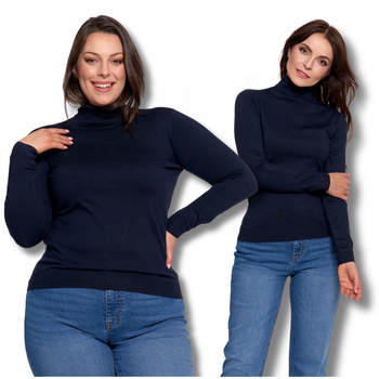 CIENKI GOLF DAMSKI ELEGANCKI SWETER BLUZKA Z GOLFEM DŁUGI RĘKAW MORAJ