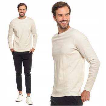 KOSZULKA MĘSKA Na Długi Rękaw Longsleeve Gładka Klasyczna Prosta MORAJ 