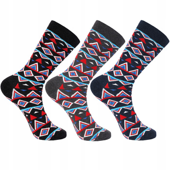 Skarpetki Wysokie Męskie Garniturowe Wysokie Kolorowe MORAJ 3-pary 