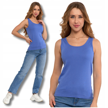 TANK TOP DAMSKI Koszulka Gładka Na Ramiączkach Kobiecy Podkoszulek MORAJ 