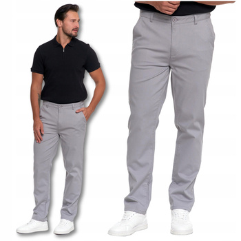 SPODNIE MĘSKIE Eleganckie Chinosy Prosta Nogawka Modne MORAJ 