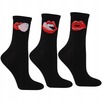 Skarpetki Damskie MORAJ Klasyczne Skarpety Wysokie z Ustami 3-PAK 