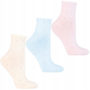 Skarpetki Damskie za kostkę Skarpety w Pastelowe Kolory 3-PARY MORAJ 
