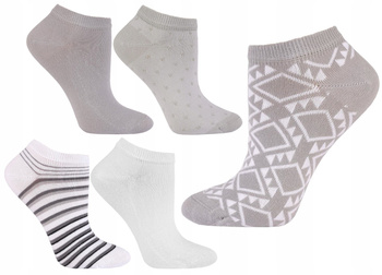 Niskie Skarpetki Damskie Wzory MORAJ 5-pak