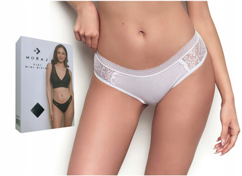 Figi Damskie Majtki Szorty Mini Koronkowe Wygodne Modne Bawełniane MORAJ 