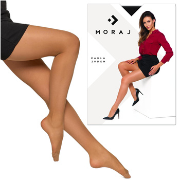 Gładkie RAJSTOPY DAMSKIE Klasyczne Cieliste Cienkie DAINO 15/20 DEN MORAJ 