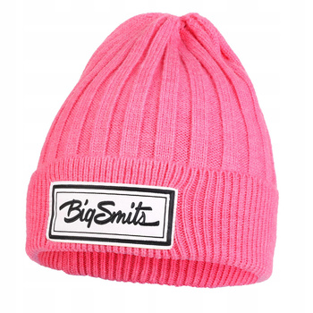 CZAPKA DAMSKA ZIMOWA CIEPŁA BEANIE Z NASZYWKĄ MORAJ