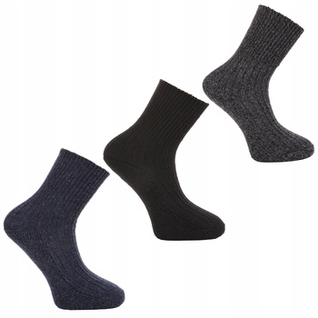 Ciepłe skarpety Wełna bezuciskowe Moraj 3pary