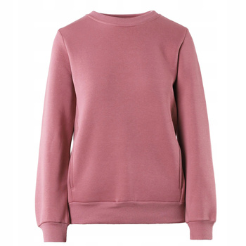 Ocieplana BLUZA DAMSKA Bez Kaptura z Kieszeniami Gładka Ciepła MORAJ 