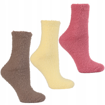 Skarpety Damskie Wysokie Skarpetki a'la alpaka Futrzaki MORAJ 3-PAK 