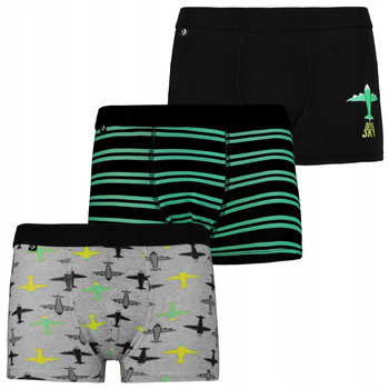 Bokserki Chłopięce Majtki Dopasowane Bawełniane Wygodne MORAJ 3-PAK 
