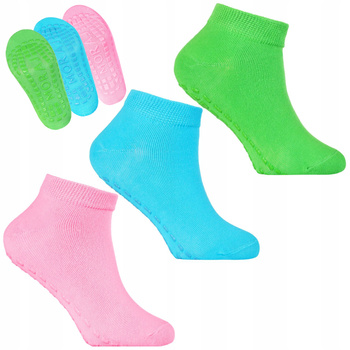 Skarpetki Dziecięce ANTYPOŚLIZGOWE Kolorowe Skarpety ABS MORAJ 3-pary 