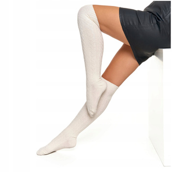 Zakolanówki Damskie Sweterkowe Długie Klasyczne Ciepłe MORAJ 1-PARA 