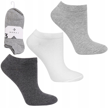 Skarpetki MORAJ Niskie Stopki Damskie Gładkie Skarpety do Kostki 3PAK 