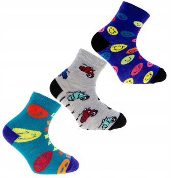 Skarpetki Dziecięce 3/4 Za Kostkę Kolorowe Bawełniane MORAJ 3-PAK 