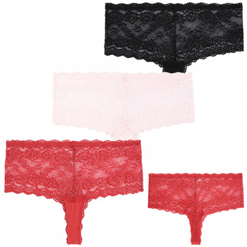 SUBTELNE FIGI DAMSKIE MAJTKI SZORTY KORONKOWE ELEGANCKIE 3-PAK MORAJ 