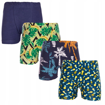 Majtki Bokserki Chłopięce Bawełniane Kolorowe Dopasowane 4-PAK MORAJ 
