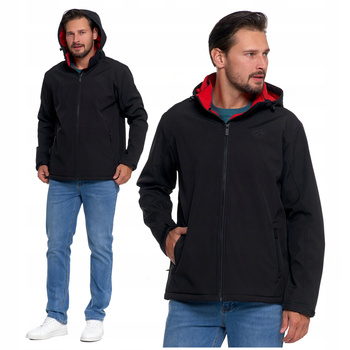 KURTKA MĘSKA Softshell Przejściowa Wodoodporna Odpinany Kaptur MORAJ
