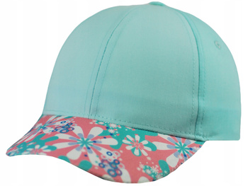 CZAPKA Z DASZKIEM Sportowa dziecięca letnia Kwiaty
