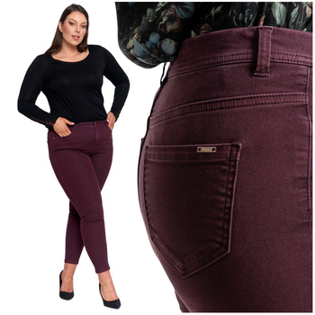 SPODNIE DAMSKIE RURKI SKINNY ELASTYCZNE DOPASOWANE MODNE MORAJ