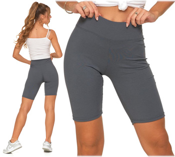 Legginsy Kolarki Prążkowane Krótkie Getry Bikery Damskie Kryjące MORAJ 