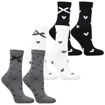 SKARPETKI DAMSKIE MORAJ SKARPETY WYSOKIE UROCZE KOKARDKI ZESTAW 3 PAR