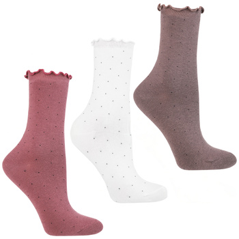 WYSOKIE SKARPETY MORAJ DAMSKIE SKARPETKI DŁUGIE DELIKATNE KROPKI 3PAK