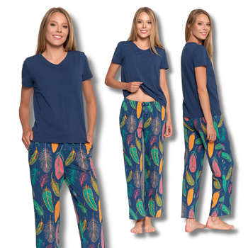 PIŻAMA DAMSKA DWUCZĘŚCIOWA WYGODNA KOLOROWA KOMFORTOWA MORAJ