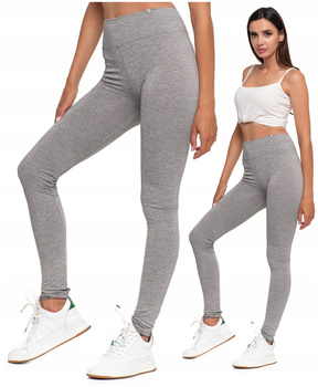 Legginsy Damskie Klasyczne Getry Gładkie Kryjące Wysoki Stan MORAJ 