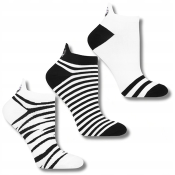 Skarpetki Stopki Damskie Niskie Skarpety ZEBRA Urocze MORAJ 3-PAK 