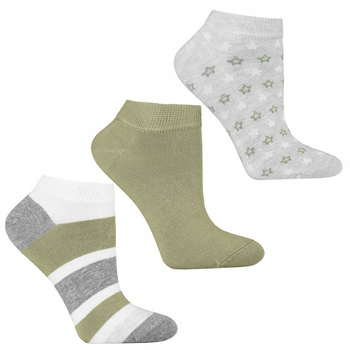 Skarpetki Niskie Stopki Damskie Gwiazdy Skarpety do kostki MORAJ 3 pary
